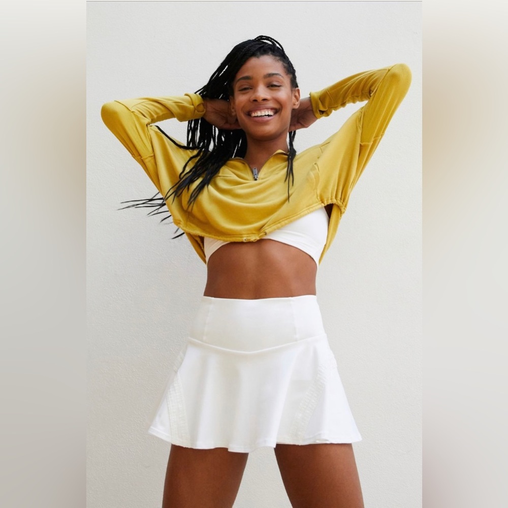 Free People Pleats and Thank You Skort White